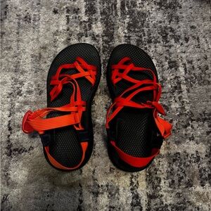 Chaco Orange and Black Sandals